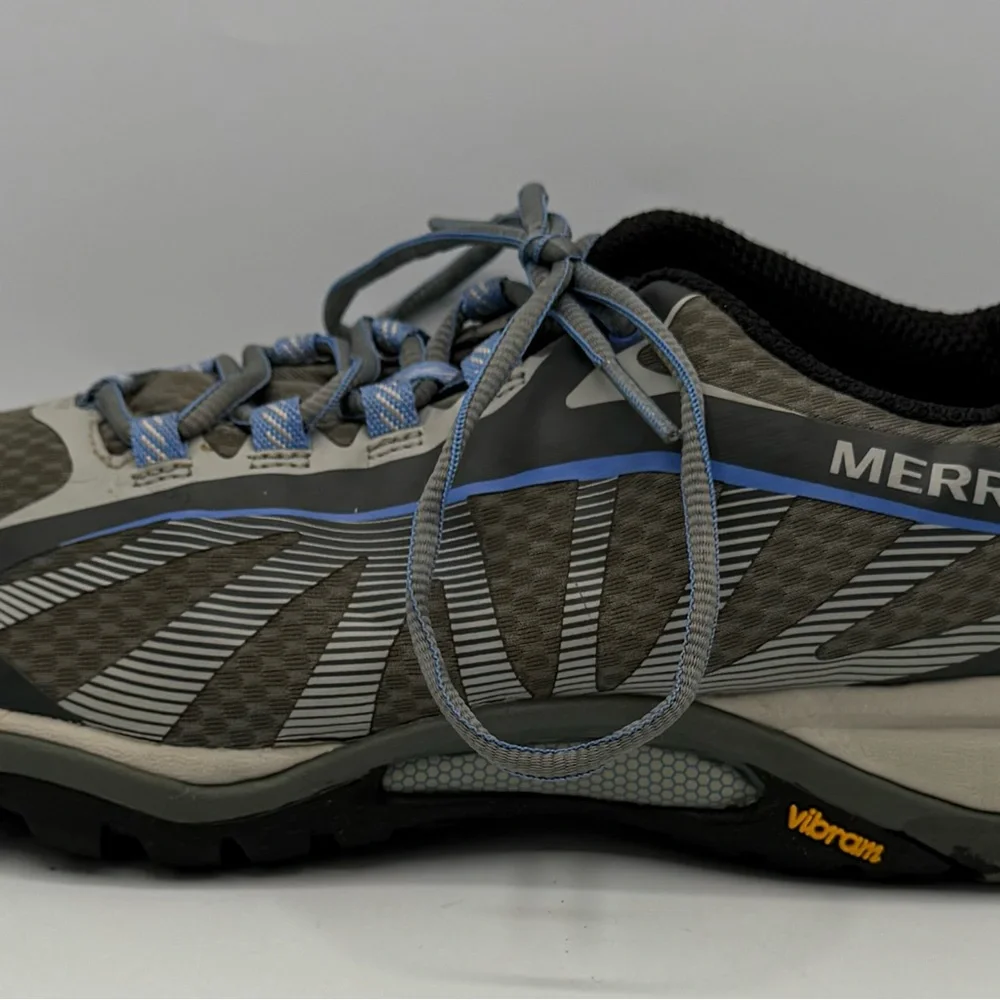 Merrell Siren Edge Vibram Gray Blue Trail Hiking‎ Sneakers Shoes J35516 Size 9.5
